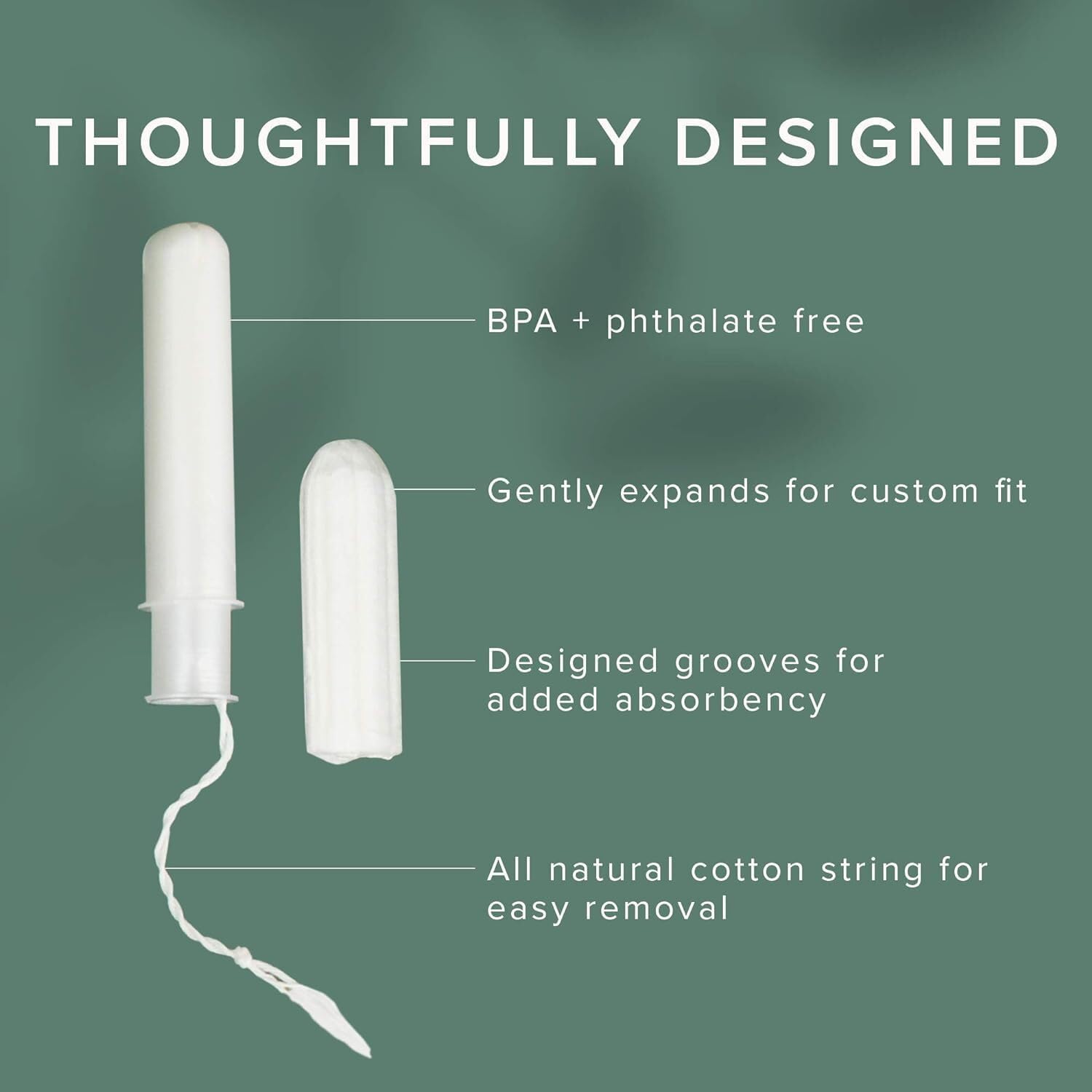 Veeda 100% Natural Cotton Tampons - Regular Absorbency with Leak Proof Protection - Compact BPA-Free Applicator - Unscented & Free from Chlorine, Toxin - 96 Count - Image 6