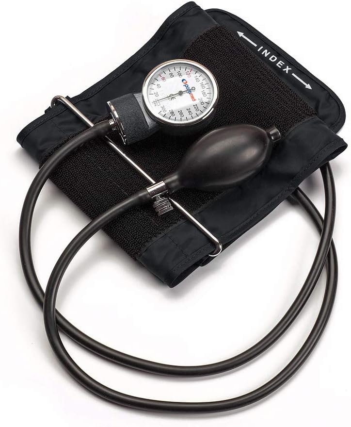 PARAMED Aneroid Sphygmomanometer – Manual Blood Pressure Cuff with Universal Cuff 8.7-16.5" and D-Ring – Carrying Case in the kit – Black – Stethoscope Not Included - Image 5