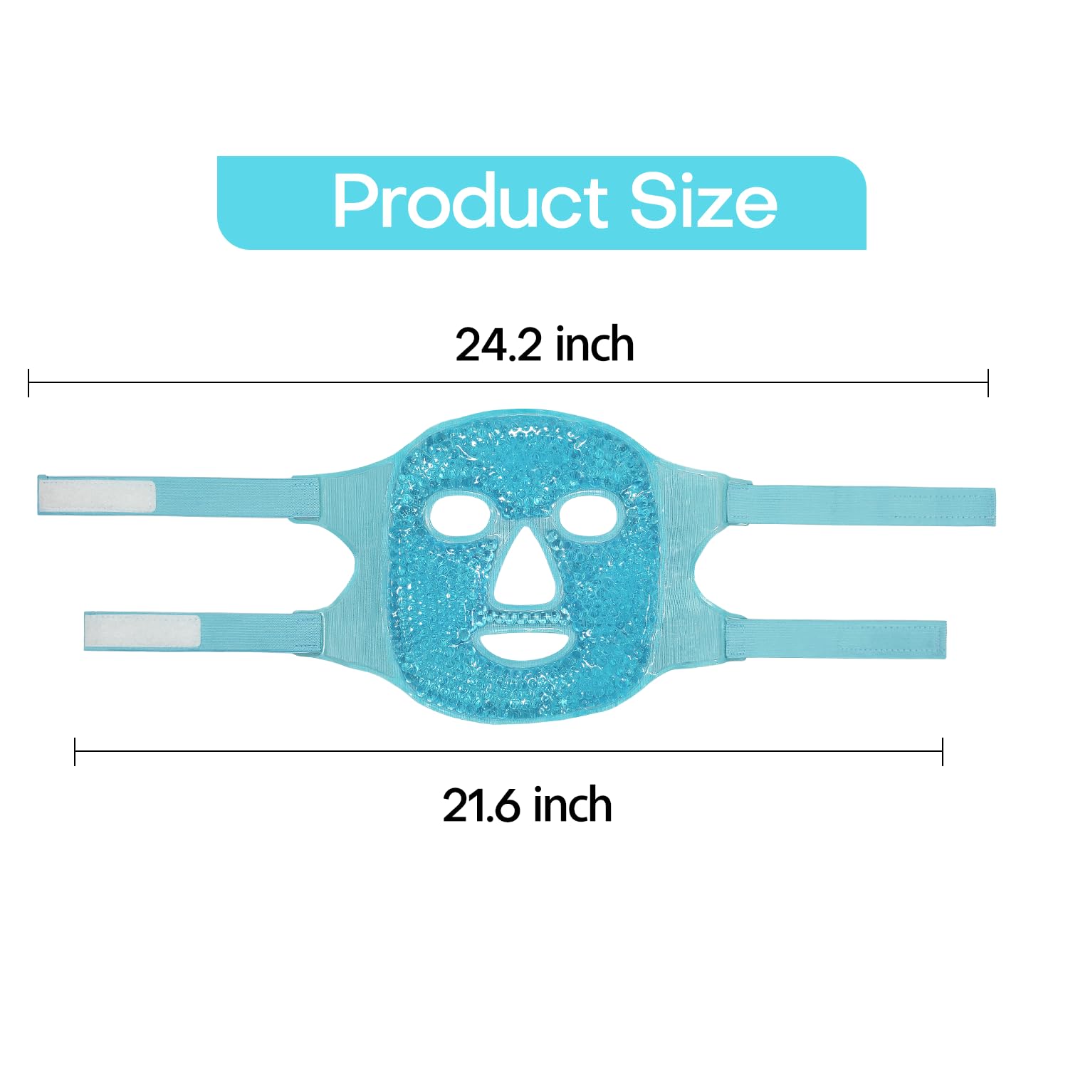 ZNÖCUETÖD Cold Face Ice Mask Facial Ice Pack, Hot Cold Compress for Face | Face SPA Gift for Woman Dark Circles Facial Puff, Pressure, Headaches, Skin Care, Post Laser Cosmetic Care, Reversible - Image 8