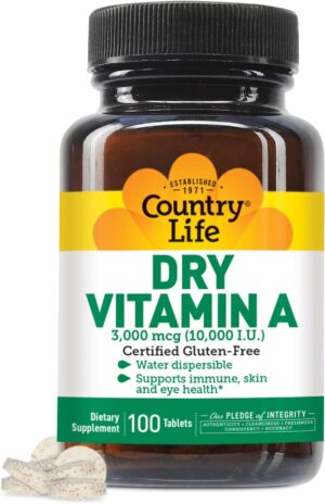 Country Life Dry Vitamin A 10,000 I...