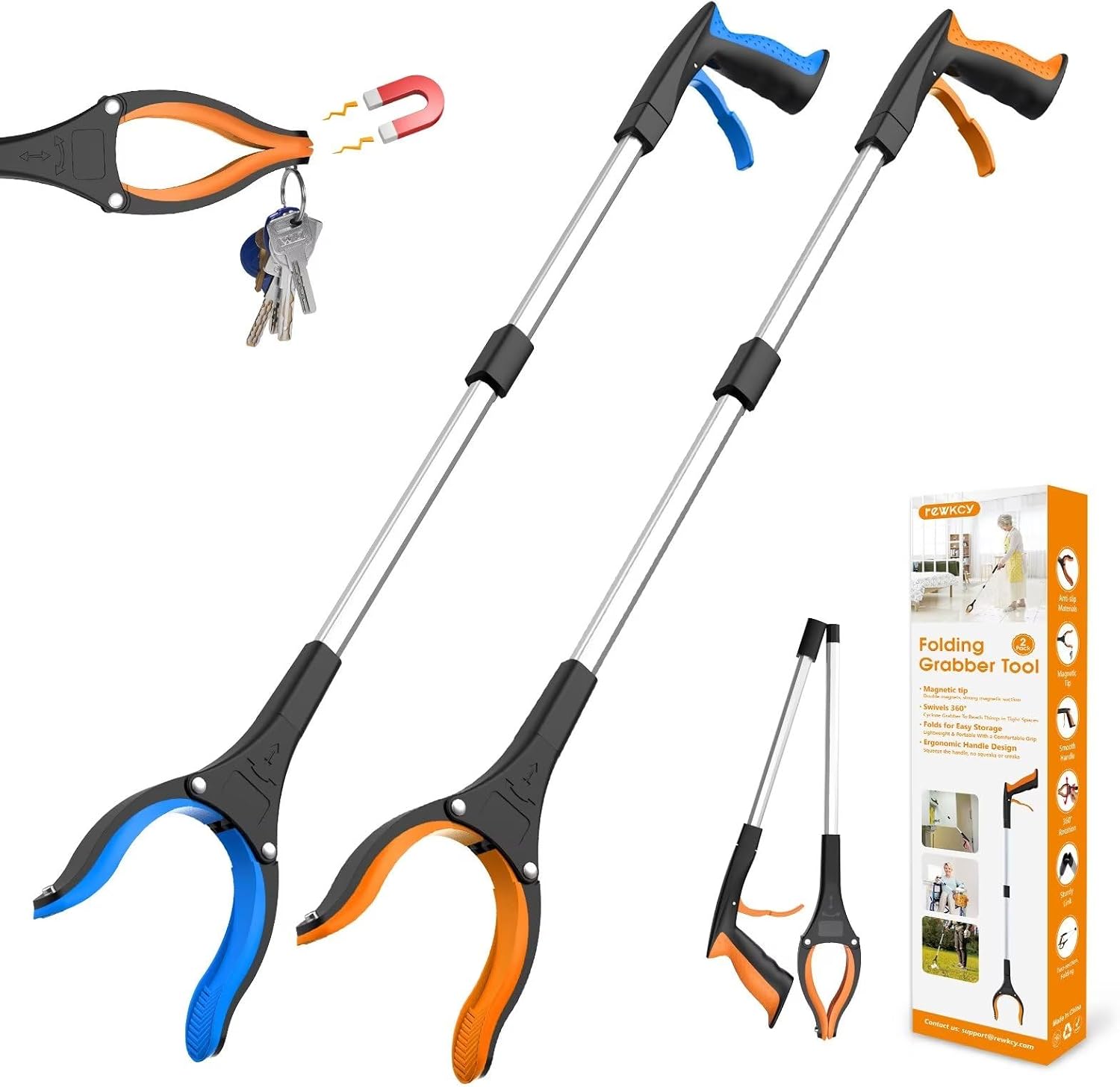 32″ Grabber Reacher Tool, 2-P...