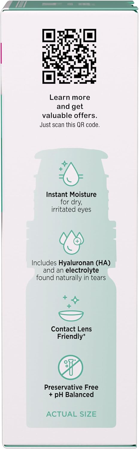 Blink Boost Preservative-Free Lubricating Eye Drops, Moisturizing & Soothing for Mild Dry Eyes, with Hyaluronate, Hydrating Relief Instant Comfort Throughout the Day, Contact Lens Friendly, 0.34 FL Oz - Image 3