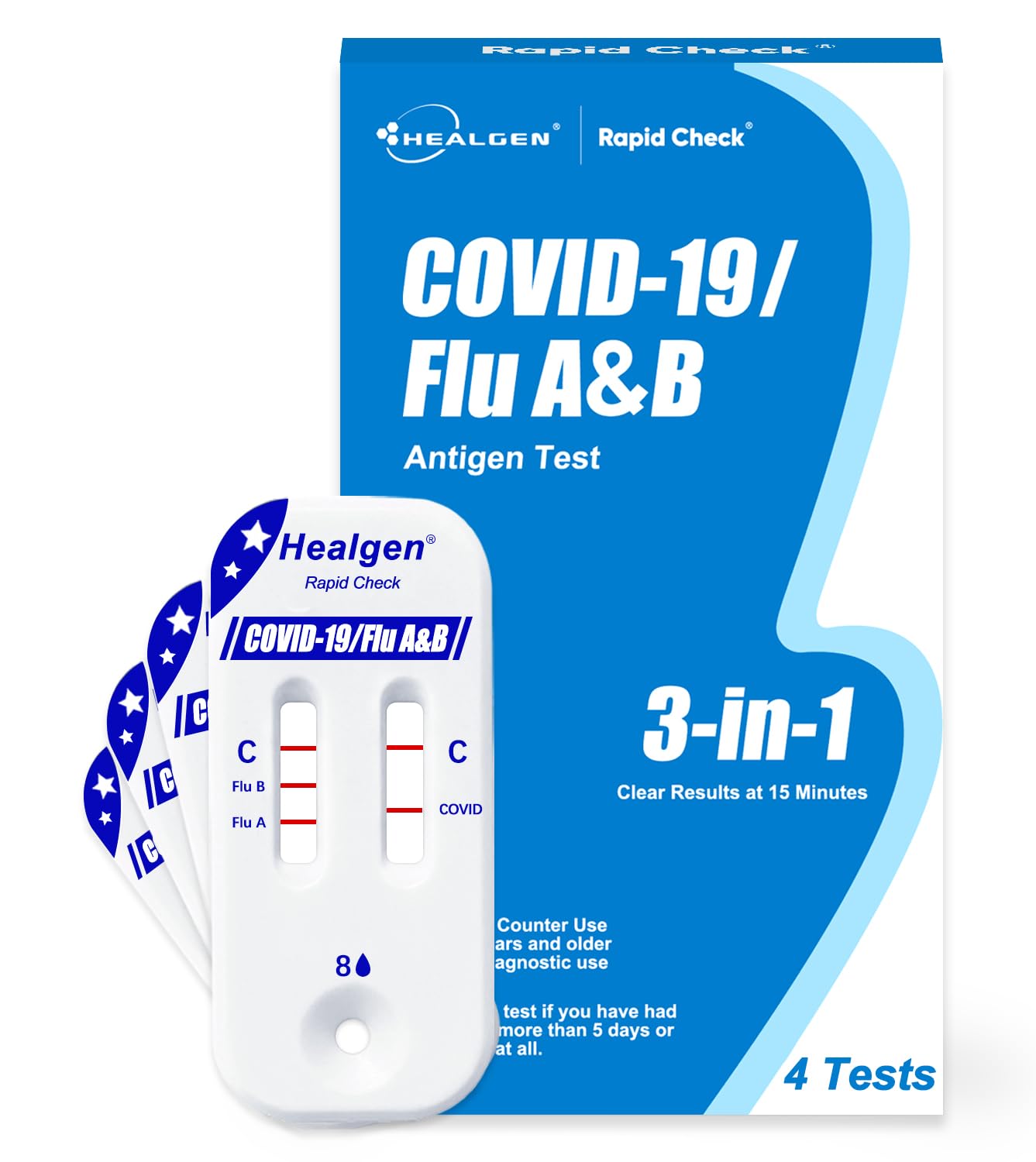 Healgen Rapid Check COVID-19, Flu A...