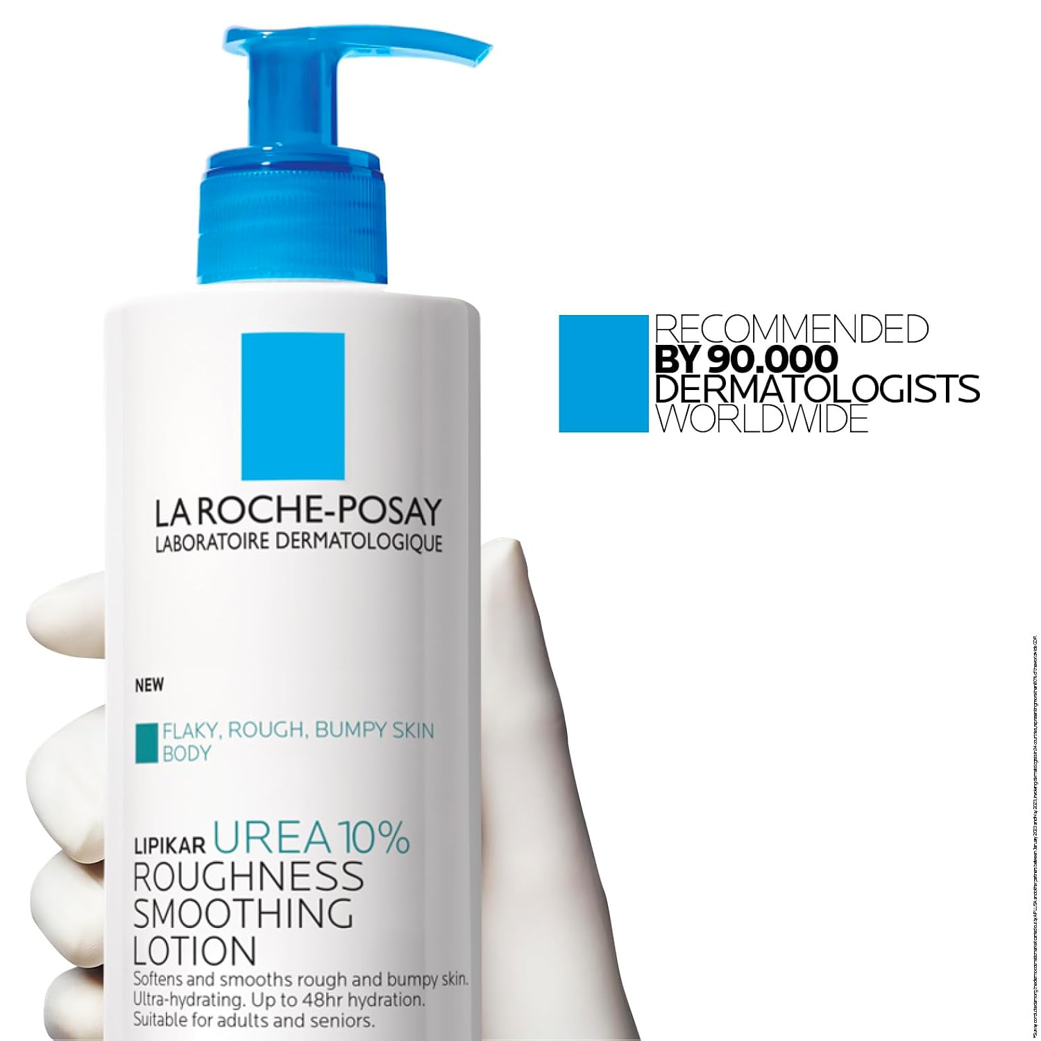 La Roche-Posay Lipikar Urea 10% Body Lotion for Dry Skin, 13.52oz | Rough and bumpy skin lotion with shea butter and allantoin that softens and smooths skin with 1 application. - Image 8