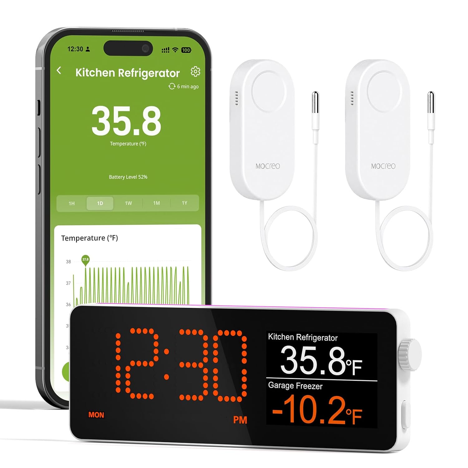 WiFi Freezer Thermometer Alarm with...