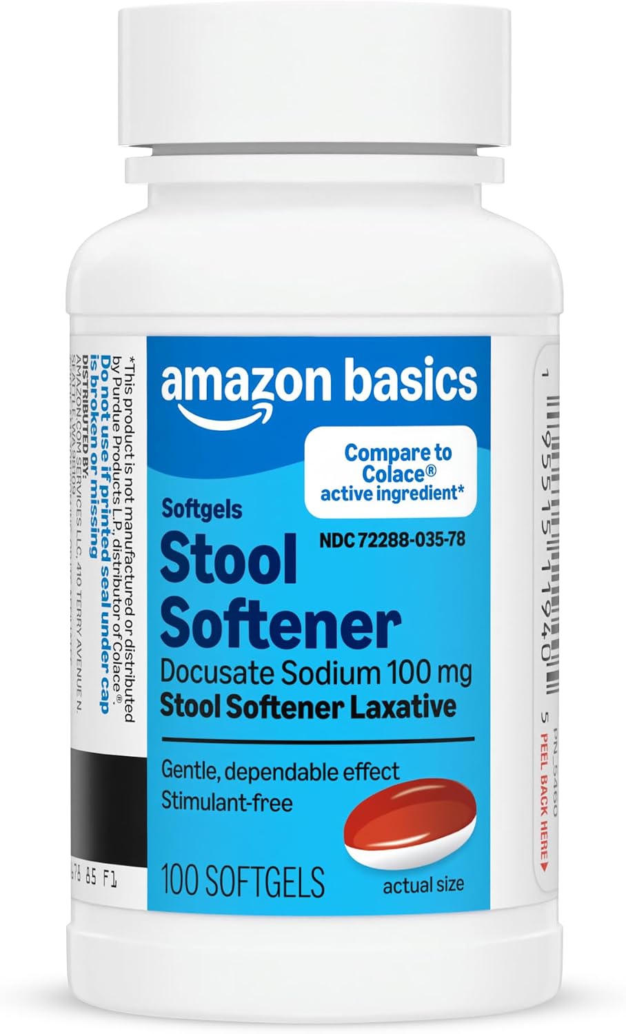 Amazon Basics Stool Softener Laxati...