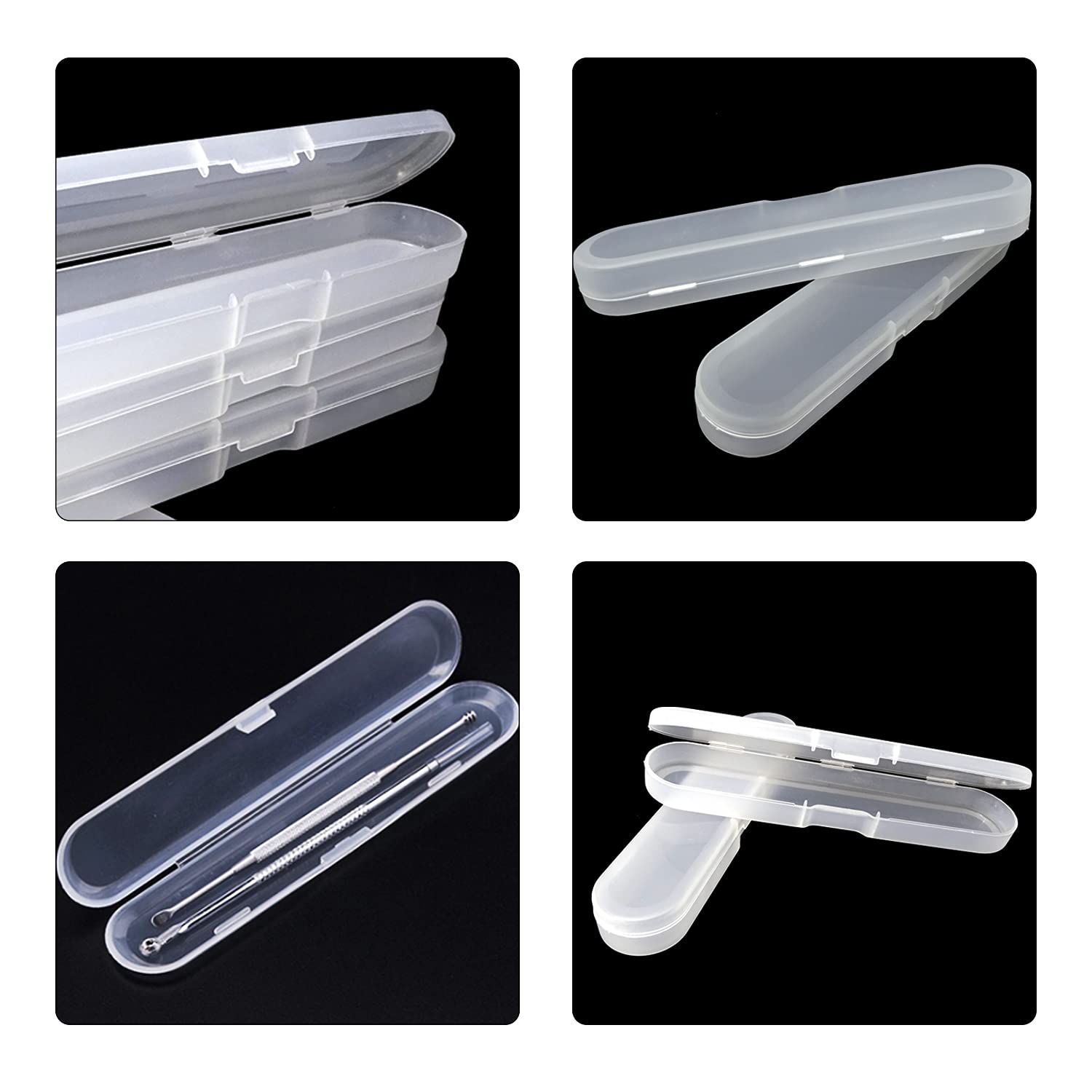 Honbay 4PCS Plastic Digital Thermometer Storage Case Containers Acne Needle Storage Box Pencil Case for Home (7 Inch) - Image 4