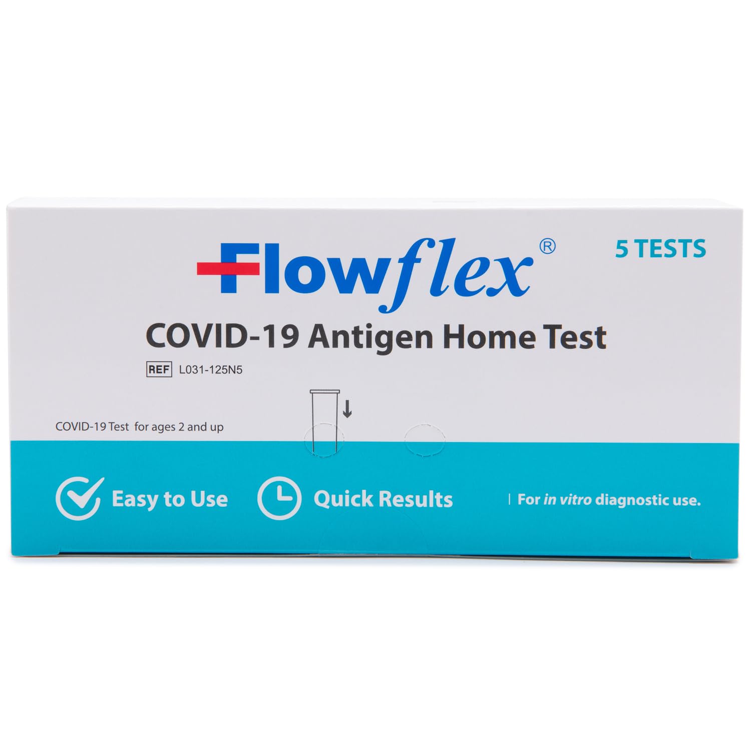 Flowflex COVID Home Test Kit (5 Test) | Rapid Results in 15 Minutes, Trusted OTC COVID-19 Antigen Testing Kit, FSA and HSA Eligible, Easy to Use & No Discomfort