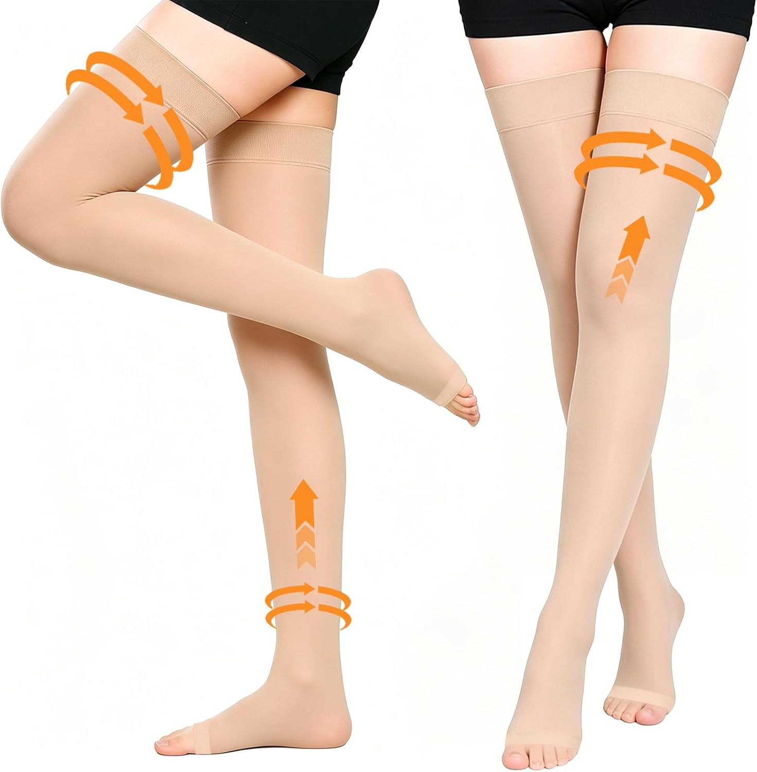 Thigh High Compression Socks Compre...