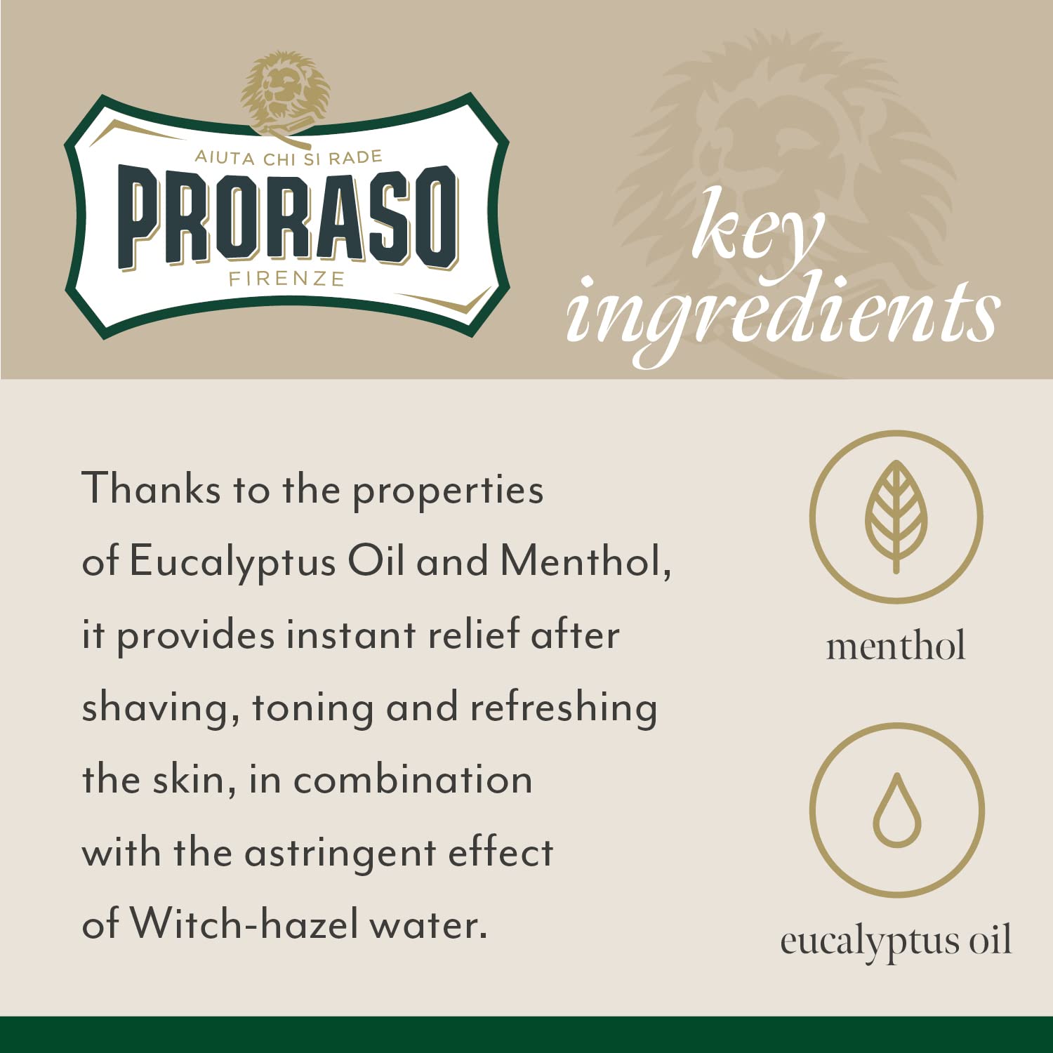 Proraso After Shave Lotion - Eucalyptus Oil & Menthol - Refreshing After Shave Splash for All Beard Types - Premium Italian Shaving for Men - 3.4oz - Image 4