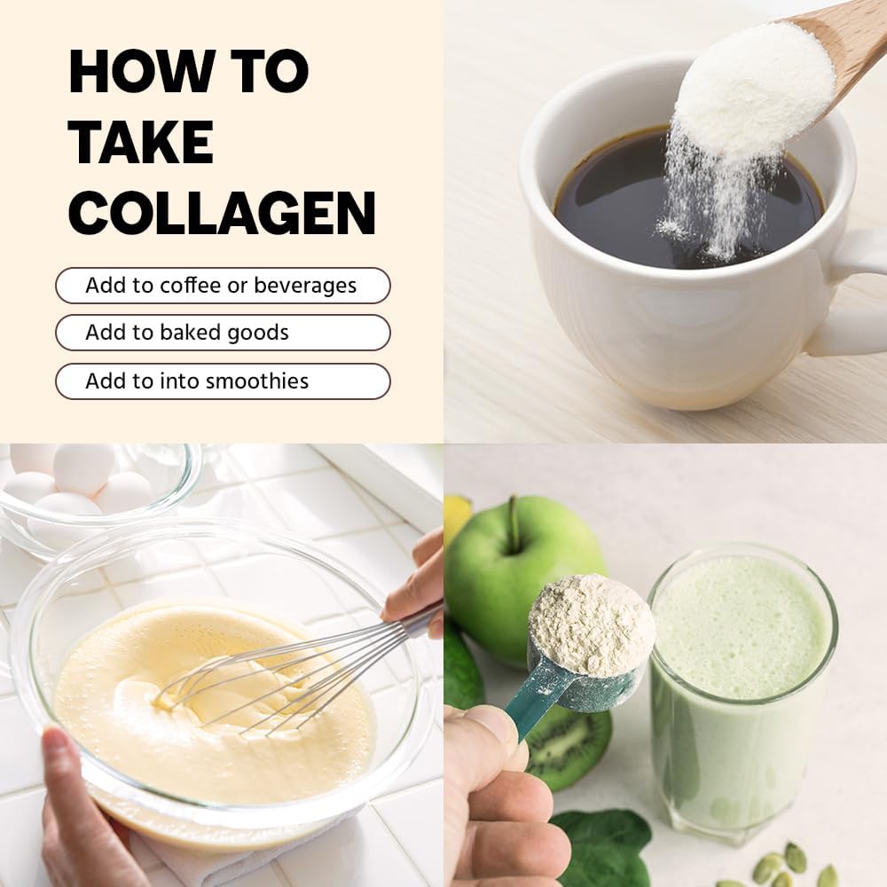 Marine Collagen Peptides - Hydrolyzed Ultra-fine Collagen Powder for Women & Men, Hyaluronic Acid, Biotin, Vitamin C, for Skin, Hair, Nails, Joints, Non-GMO, Unflavored, Easily Dissolved, 16oz - Image 7