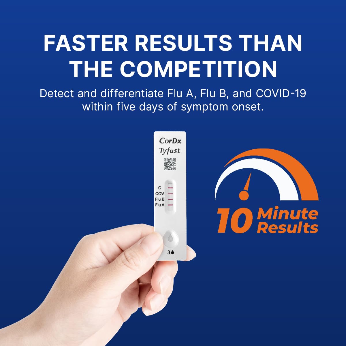 TyFast Flu A/B & COVID-19, At home 3-in-1 Rapid Test Kit, 4 Tests | Nasal Swab Self-Test, Easy-To-Use For Adults And Kids, EUA Authorized OTC, Results In About 10 Minutes - Image 4