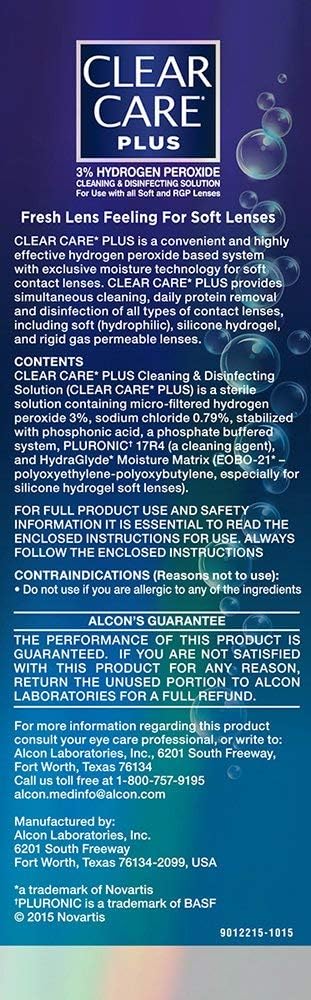 CLEAR CARE PLUS Cleaning & Disinfecting Contact Lens Solution 12 Oz, 2 Pack - Image 9