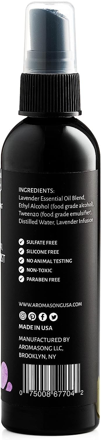 Aromasong Lavender Pillow Spray for Sleeping - All Natural Calming Linen & Bedtime Sleep Mist for Deep Sleep - Pillow Spray Aromatherapy with Botanical Essential Oils for Relaxing Stress - Image 7