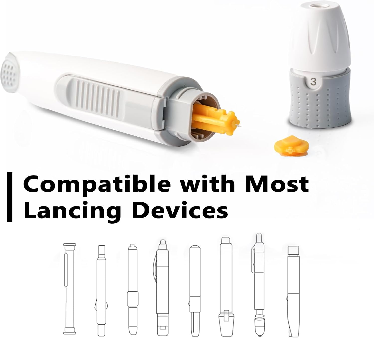 Lancets for Diabetes Testing - 30 Gauge Diabetic Lancets for Blood Testing and Glucose Testing - Fits Most Lancing Devices - 310 Count (Colourful) - Image 3