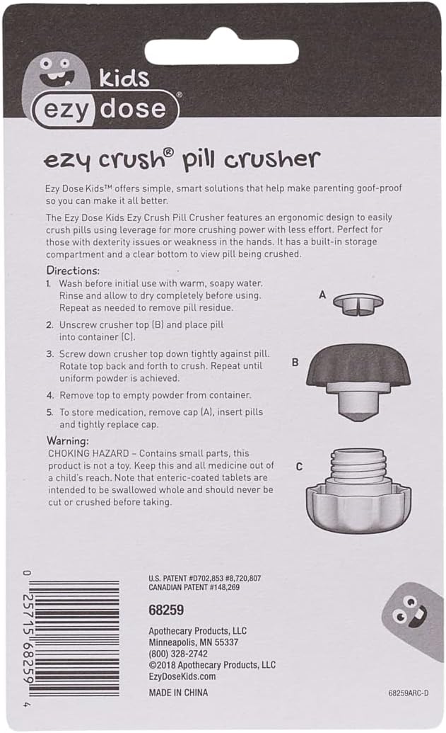 Ezy Dose Pill Crusher & Tablet Grinder, Storage Compartment, Small, Blue | Pill, Vitamins, Tablets, Crusher for Pets, Elderly, Crushes Medications into Fine Powder, Easy-to-Use Design, BPA Free - Image 6