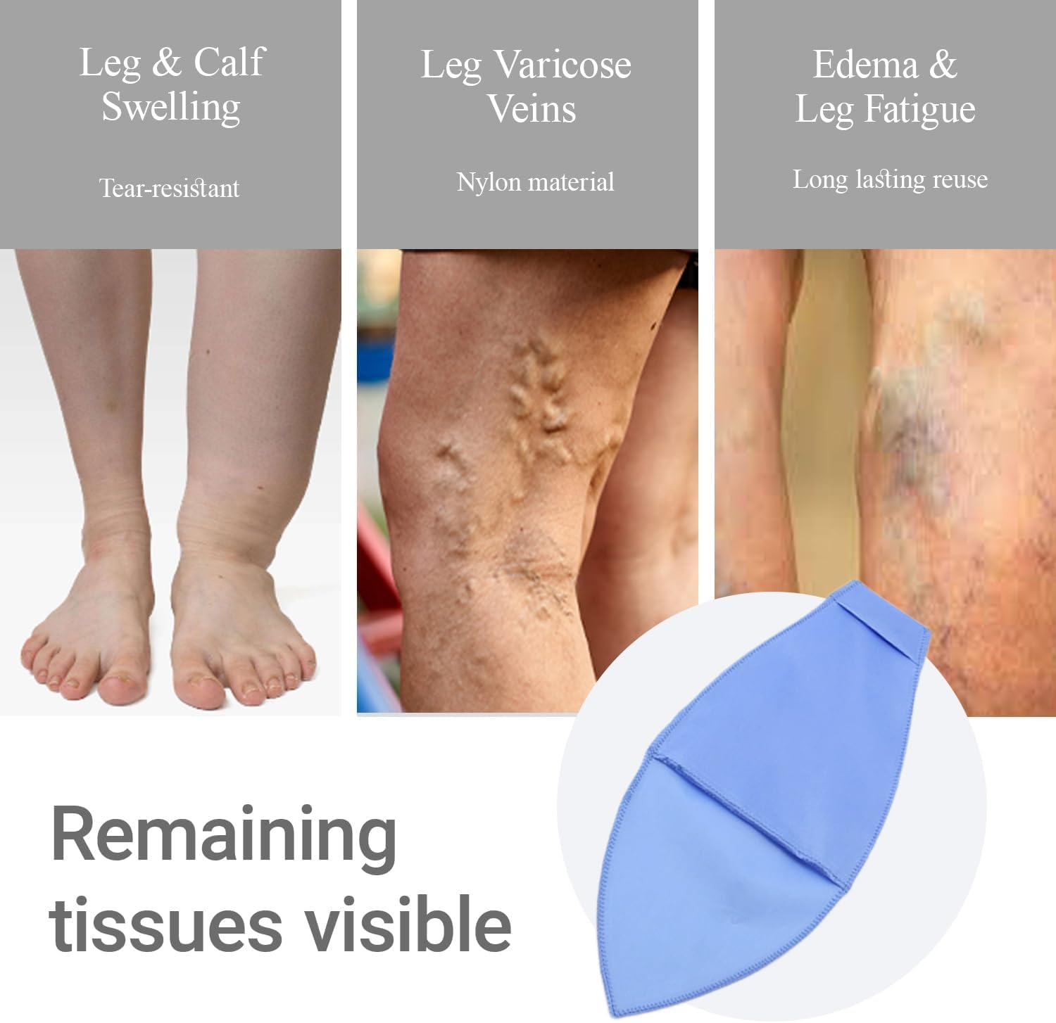 Open Toe Compression Sock Aid for Easy Slide - Slip Stocking Applicator to Help Assist Put On for Elderly, Disabled, Pregnant, 2 Pcs (Blue) - Image 3