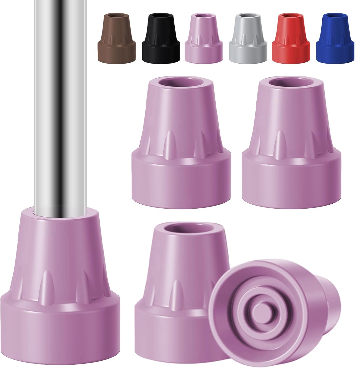 4 Pack Replacement Rubber Cane Tips...
