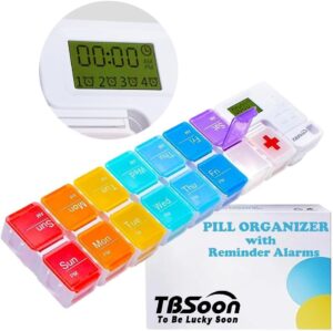 7 Day Medicine Pill Organizer, 4 Re...