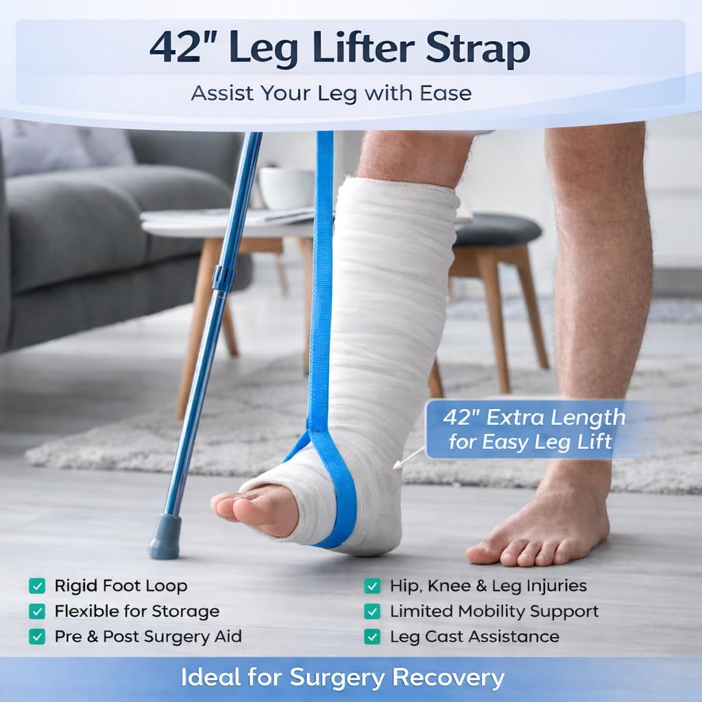 Sock Aid Kit for Seniors – Sock Puller, Leg Lifter Strap & Car Door Handle, Easy On Off Sock Helper, No Bending Dressing Aid for Elderly, Pregnant & Limited Mobility - Image 7
