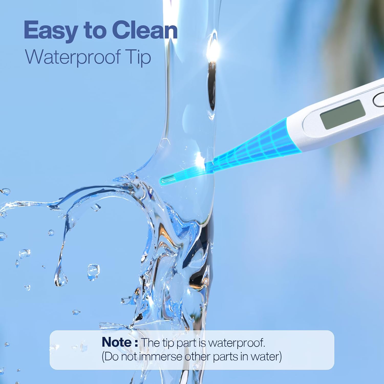 Boncare 10 Seconds Oral Thermometer for Adults and Kids, Light Blue | Accurate & Safe, Rectal Digital Thermometer for Baby, Fever Alarm - Image 5
