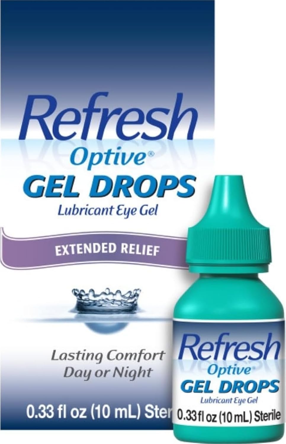 Refresh Optive Gel Drops Lubricant Eye Gel For Dry Eyes, 0.33 Oz Sterile