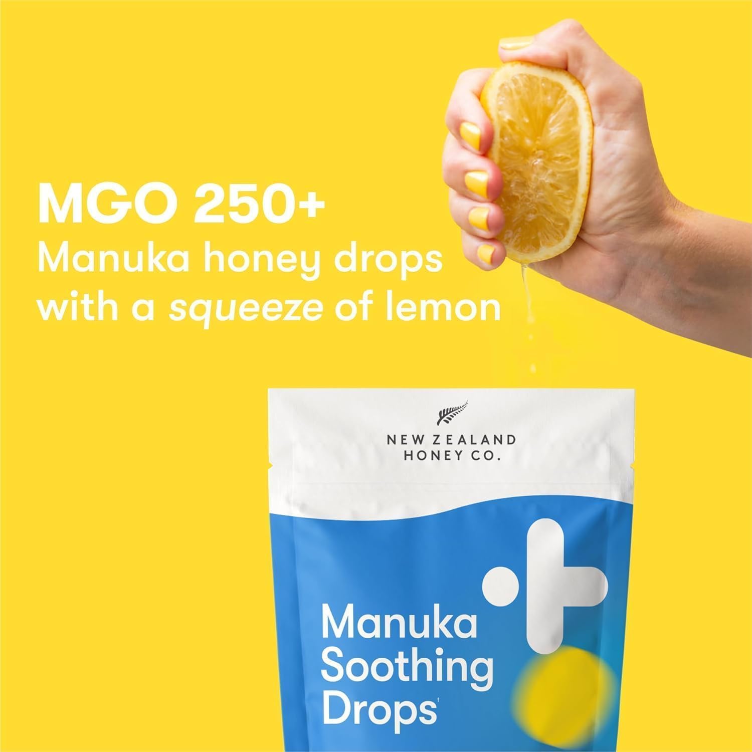 NEW ZEALAND HONEY CO. Manuka Honey Cough Drops MGO 250+ (16 Pack) – Natural Soothing Throat Lozenges with Lemon for Sore Throat & Dry Mouth Relief, Gluten-Free, Non-GMO - Image 2