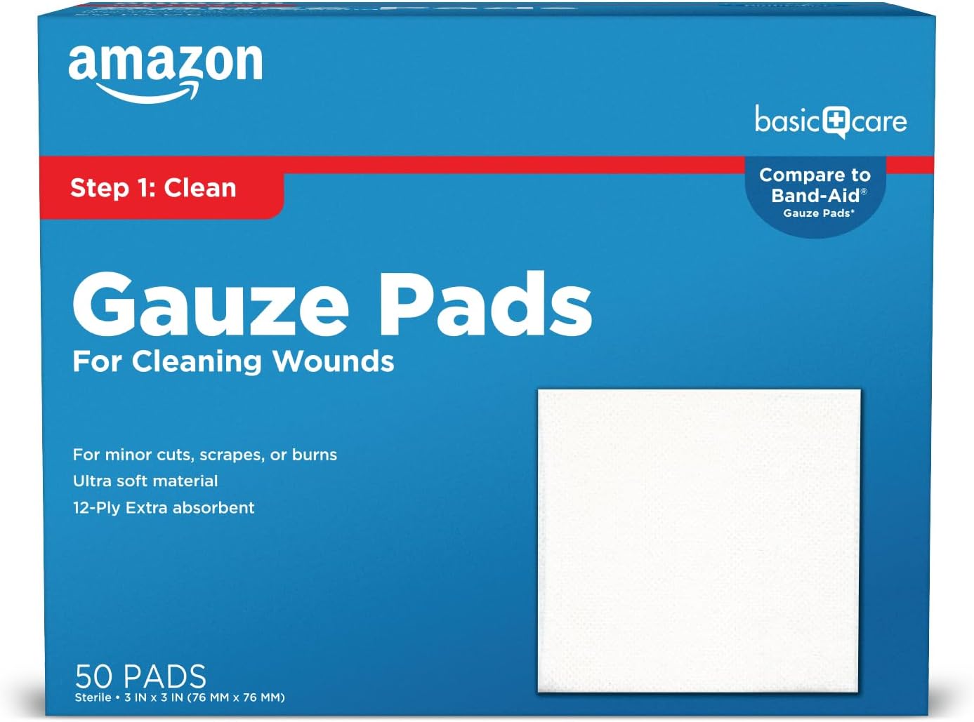Amazon Basic Care Gauze Pads, 3...