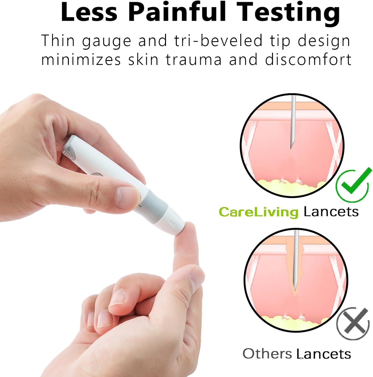 Lancets for Diabetes Testing - 30 Gauge Diabetic Lancets for Blood Testing and Glucose Testing - Fits Most Lancing Devices - 310 Count (Colourful) - Image 4