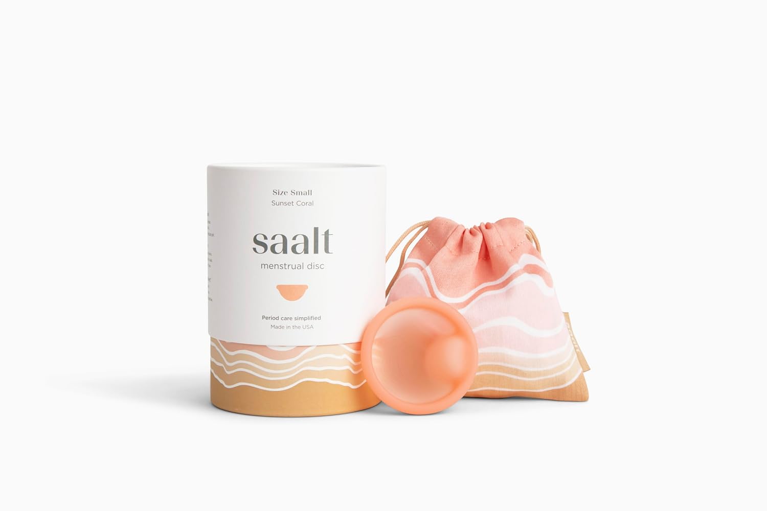 Saalt Menstrual Disc, Reusable Medical-Grade Silicone Period Disc | Removal Notch, Tampon Alternative, Leak-Free Protection Up to 12 Hours, Made in USA, Lasts 10 Years, Coral, Regular - Image 8