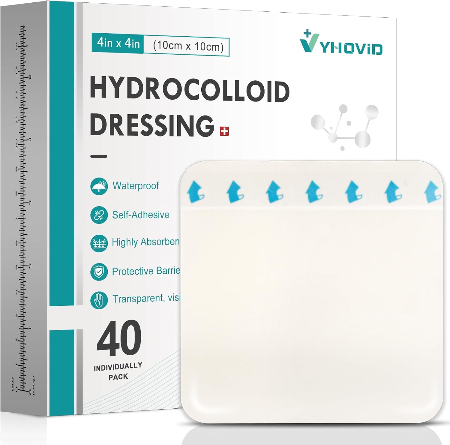 40 Pack Hydrocolloid Wound Dressing...