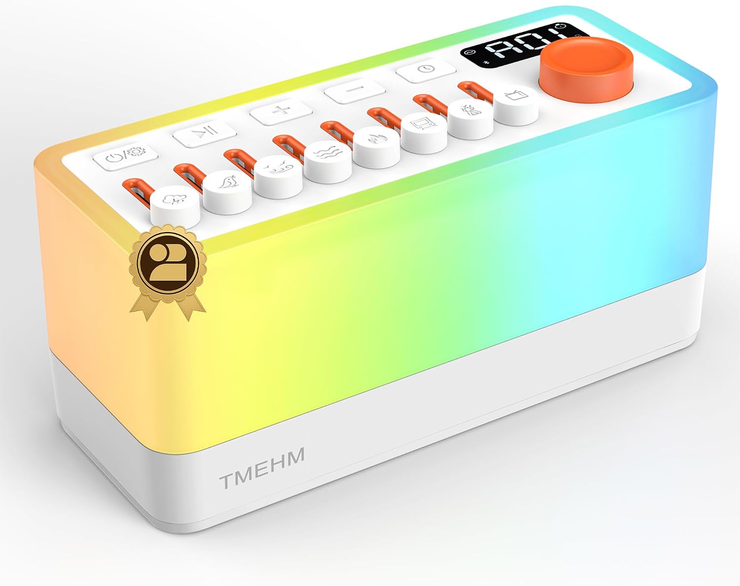 TMEHM 3-in-1 Sleep Sound Machine with 8 Mixable Nature Sounds, Portable Bluetooth Speaker & 12-Color Night Light, White Noise, Sleep Timer & Breathing Exercises for Babies, Kids, and Adults - Image 8