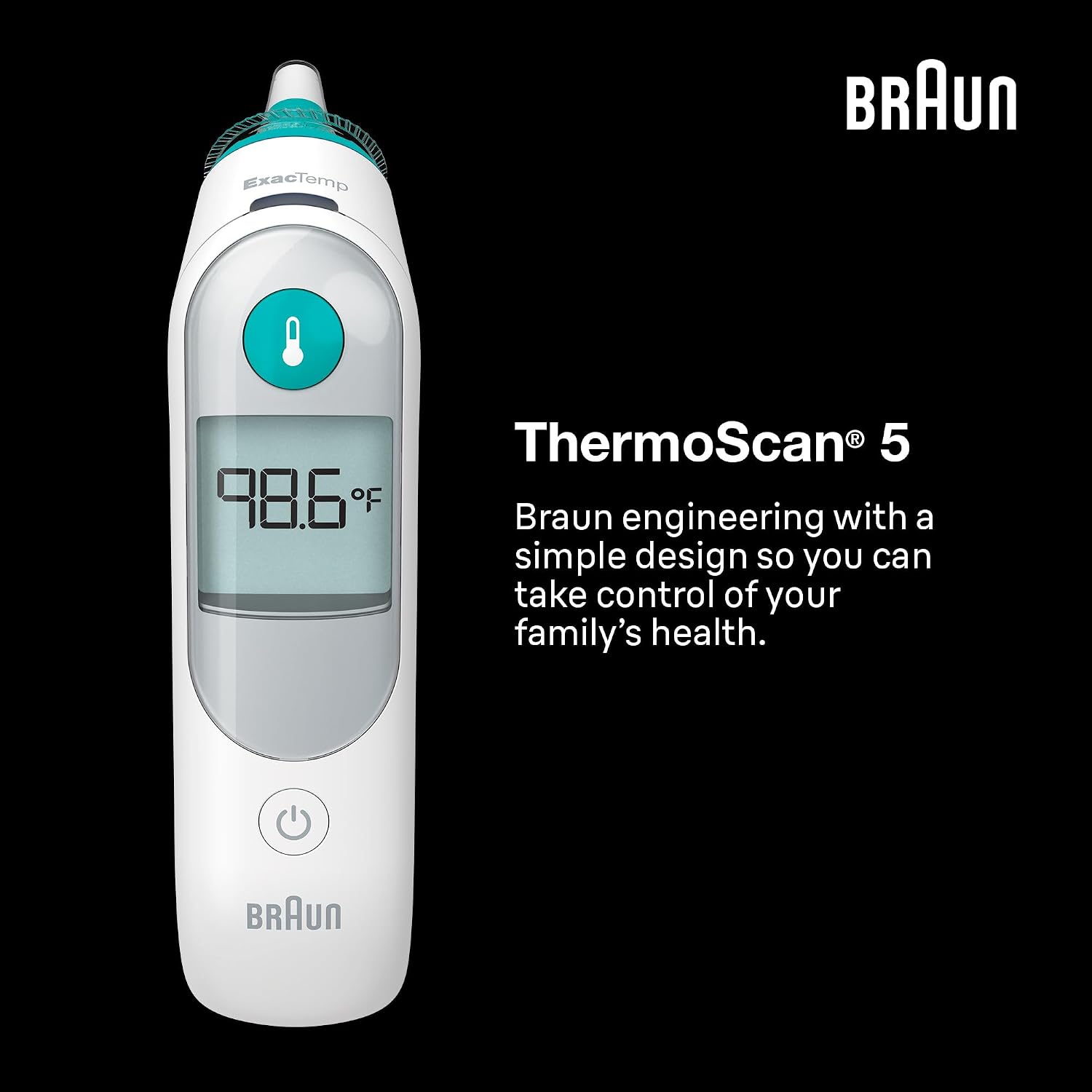 Braun ThermoScan 5 Digital Display Ear Thermometer | Baby and Infant Thermometer with ExacTemp Stability Indicator for Professional Accuracy, Recommended by Pediatricians - Image 7