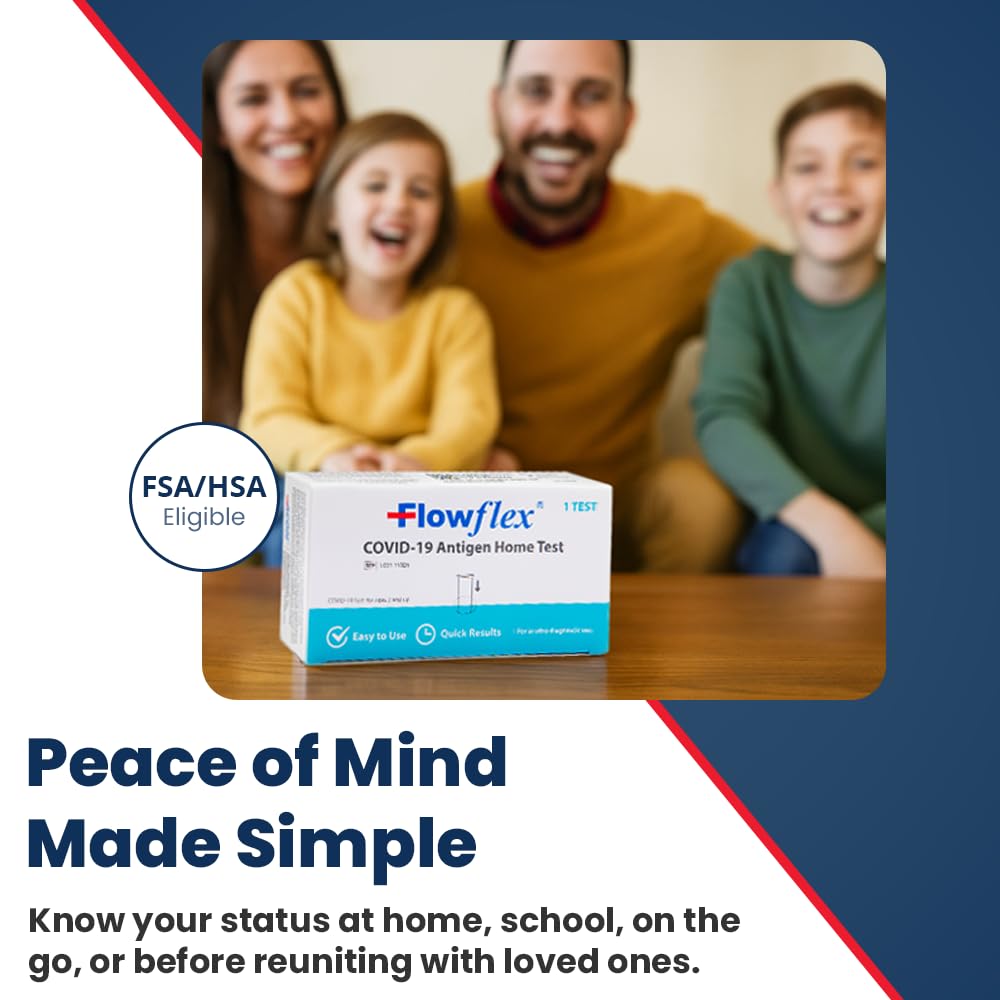 Flowflex COVID Home Test Kit (2 Test) | Rapid Results in 15 Minutes, Trusted OTC COVID-19 Antigen Testing Kit, FSA and HSA Eligible, Easy to Use & No Discomfort - Image 8