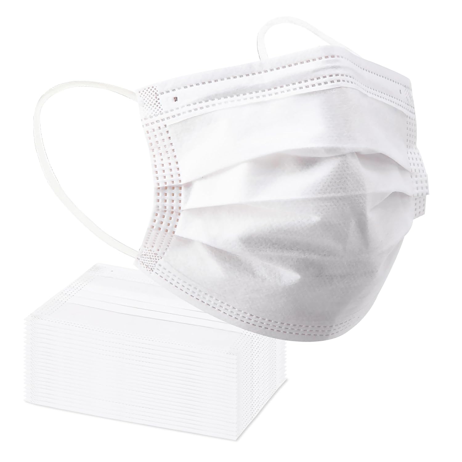 White Disposable Face Masks 100 Pcs...