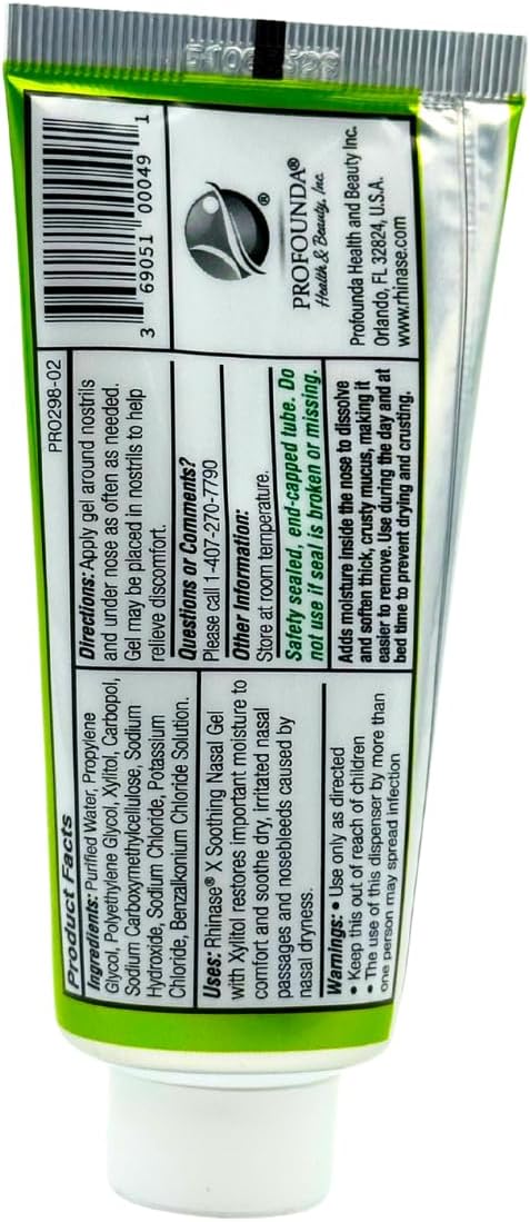 Rhinase X Nasal Gel | Long Lasting Symptom Relief from Nasal Dryness from Low Humidity and Allergy| Great for Travel Dryness Caused by Dry Nose. 60g - Image 2