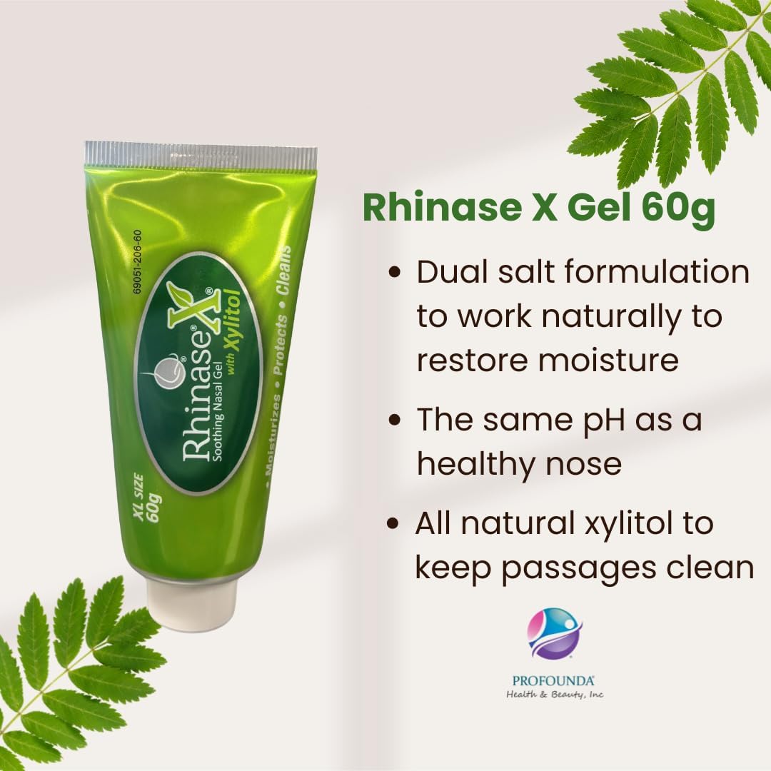 Rhinase X Nasal Gel | Long Lasting Symptom Relief from Nasal Dryness from Low Humidity and Allergy| Great for Travel Dryness Caused by Dry Nose. 60g - Image 4