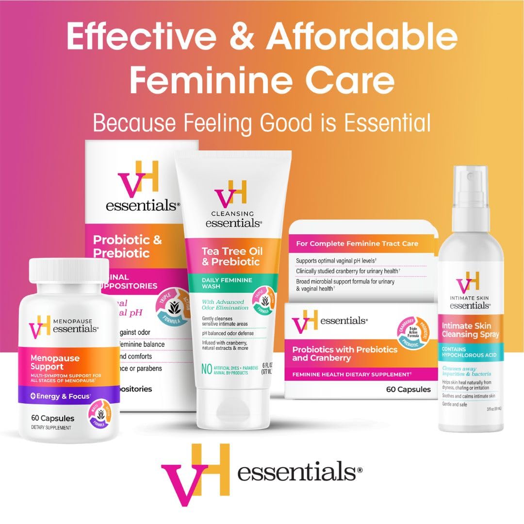 vH essentials, Ph Balanced Daily Feminine Wash, Tea Tree Oil & Prebiotic, 6, Fl Oz, (Pack Of 1) 54306 Clear - Image 7