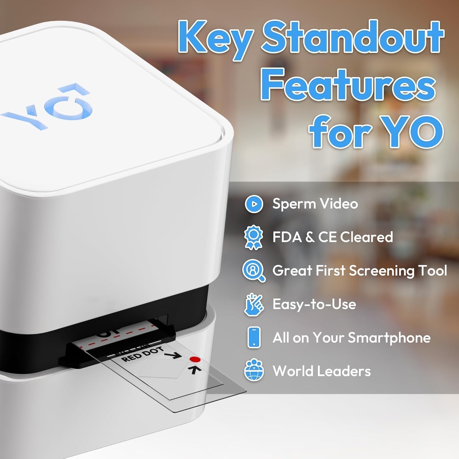 YO Home Sperm Test | #1 FDA Cleared Home Semen Analysis | Tests Sperm Concentration, Motility, Progressive Motility, and More with 97% Accuracy | No Mail-in or Lab Visit | Includes 3 Tests - Image 4