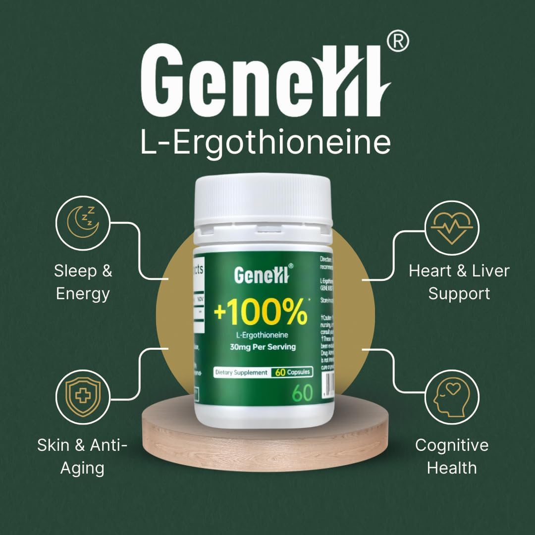 L-Ergothioneine Supplement 30mg - Fermentation-Based 99.99% Purity Antioxidant - Clinically Studied to Support Longevity, Restful Sleep & Healthy Aging - Vegan & Non-GMO - 60 Capsules - Image 2