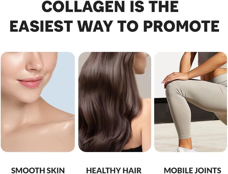 Marine Collagen Peptides - Hydrolyzed Ultra-fine Collagen Powder for Women & Men, Hyaluronic Acid, Biotin, Vitamin C, for Skin, Hair, Nails, Joints, Non-GMO, Unflavored, Easily Dissolved, 16oz - Image 5