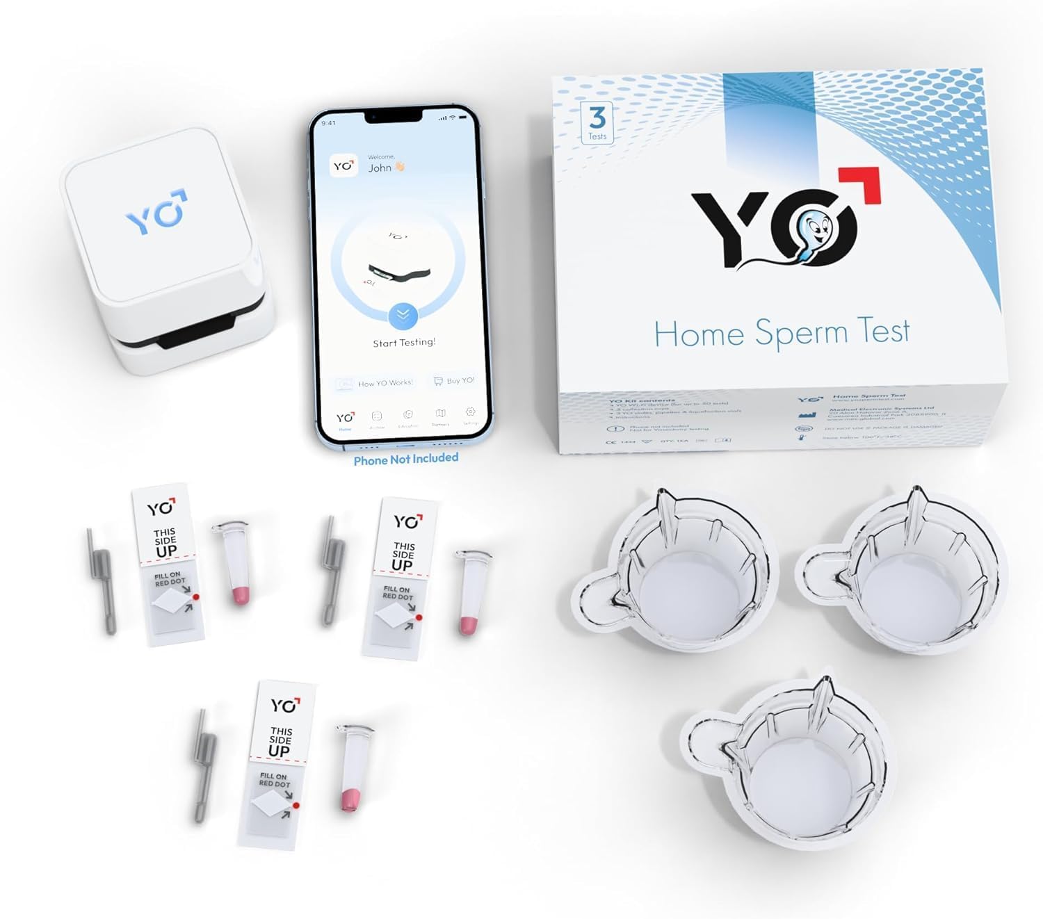 YO Home Sperm Test | #1 FDA Cleared Home Semen Analysis | Tests Sperm Concentration, Motility, Progressive Motility, and More with 97% Accuracy | No Mail-in or Lab Visit | Includes 3 Tests - Image 2