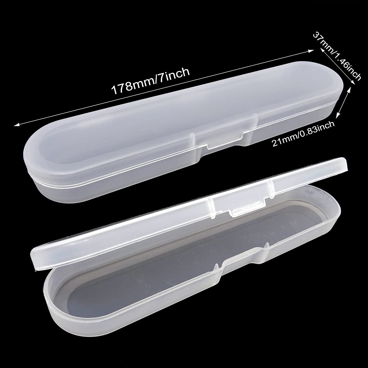 Honbay 4PCS Plastic Digital Thermometer Storage Case Containers Acne Needle Storage Box Pencil Case for Home (7 Inch) - Image 2