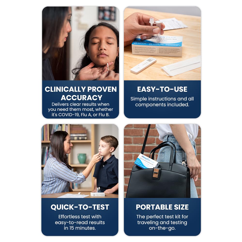 COVID & Flu Home Test by Flowflex Plus, Rapid Results in 15 Minutes, Trusted OTC COVID-19 & Flu A/B Testing Kit, FSA and HSA Eligible, Easy to Use & No Discomfort, 1 Pack 5 Tests - Image 4