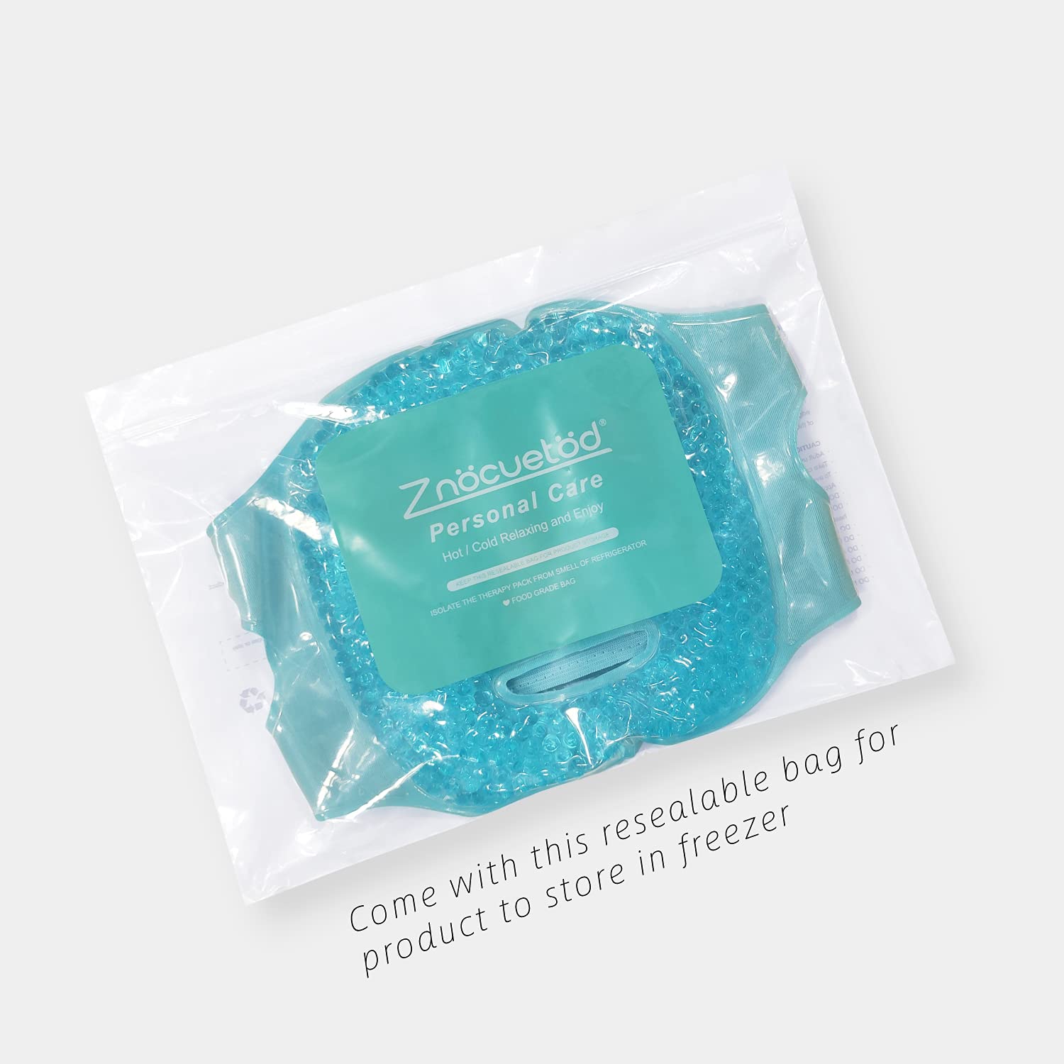 ZNÖCUETÖD Cold Face Ice Mask Facial Ice Pack, Hot Cold Compress for Face | Face SPA Gift for Woman Dark Circles Facial Puff, Pressure, Headaches, Skin Care, Post Laser Cosmetic Care, Reversible - Image 9