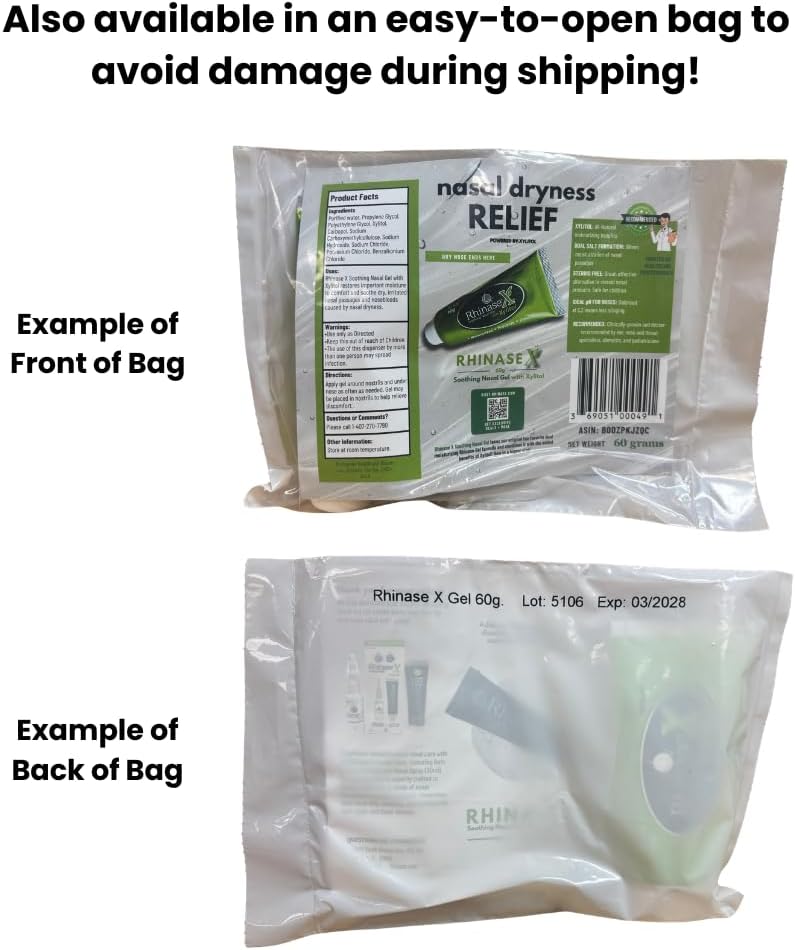 Rhinase X Nasal Gel | Long Lasting Symptom Relief from Nasal Dryness from Low Humidity and Allergy| Great for Travel Dryness Caused by Dry Nose. 60g - Image 8