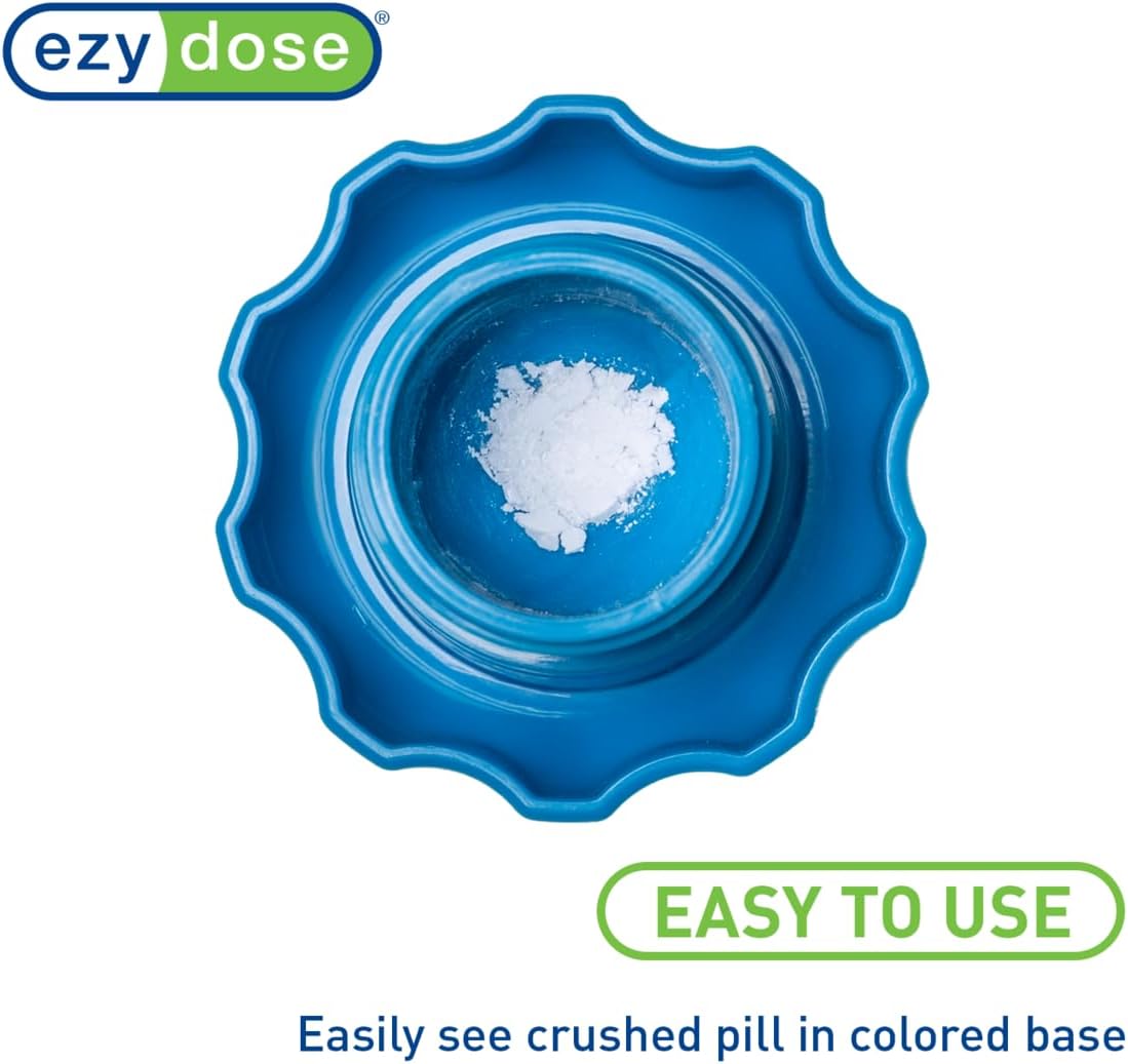 Ezy Dose Pill Crusher & Tablet Grinder, Storage Compartment, Small, Blue | Pill, Vitamins, Tablets, Crusher for Pets, Elderly, Crushes Medications into Fine Powder, Easy-to-Use Design, BPA Free - Image 4
