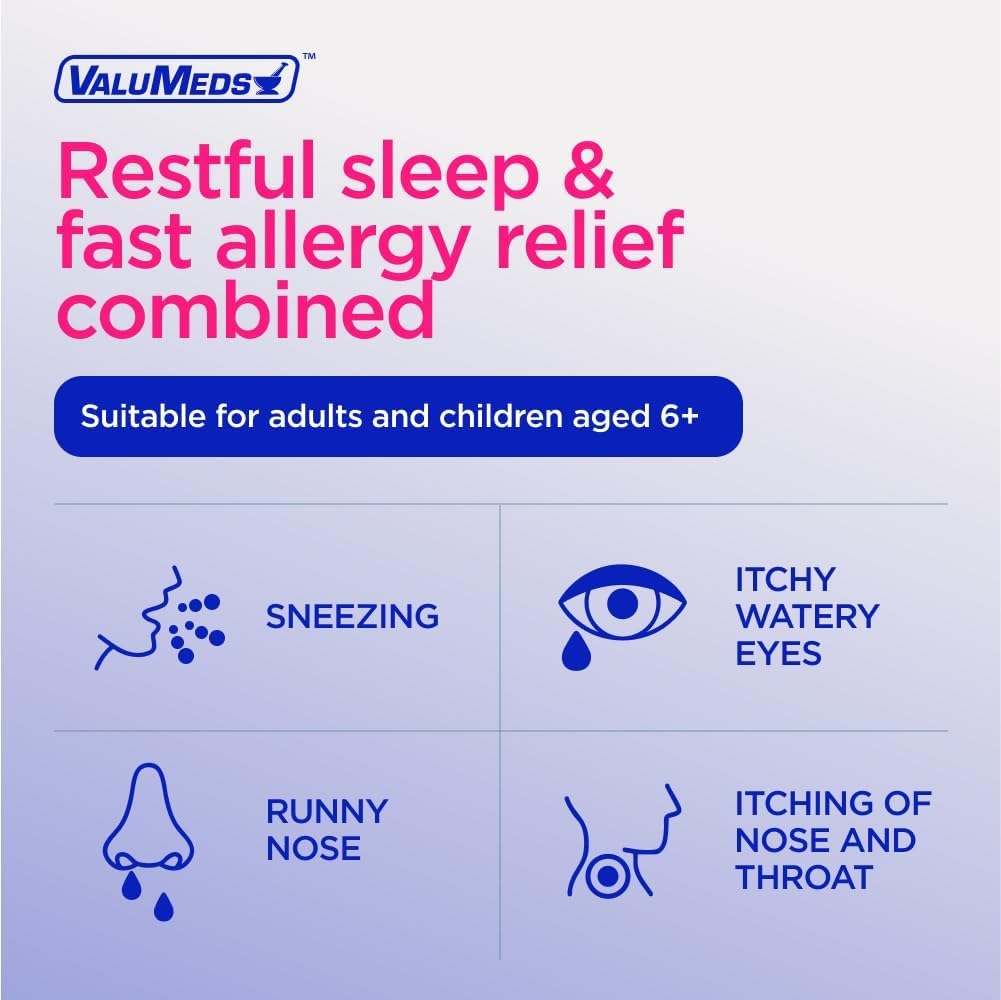 ValuMeds Allergy Medicine Antihistamine, Diphenhydramine HCl 25 mg | Children and Adults | Relieve Itchy Eyes, Runny Nose, Sneezing (25 mg, 600 Count) - Image 3