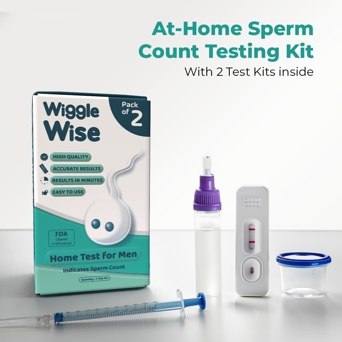 2-Pack Male Fertility Test - At-Home Sperm Count & Analysis Kit | Check Normal or Low Sperm Count, Fast, Private, Easy to use, Accurate At-Home Analysis, No Labs Visit - Image 2