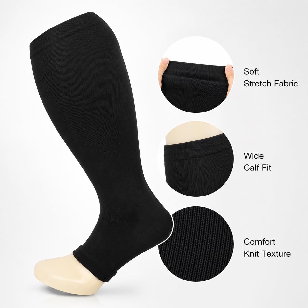 Oversize Compression Socks for Men Women Knee High Stockings Circulation - Image 2